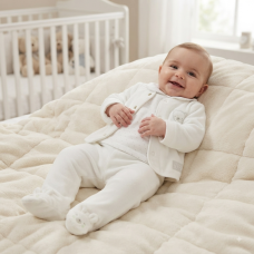 M15980: Baby Unisex 3 Piece Velour Outfit (0-9 Months)